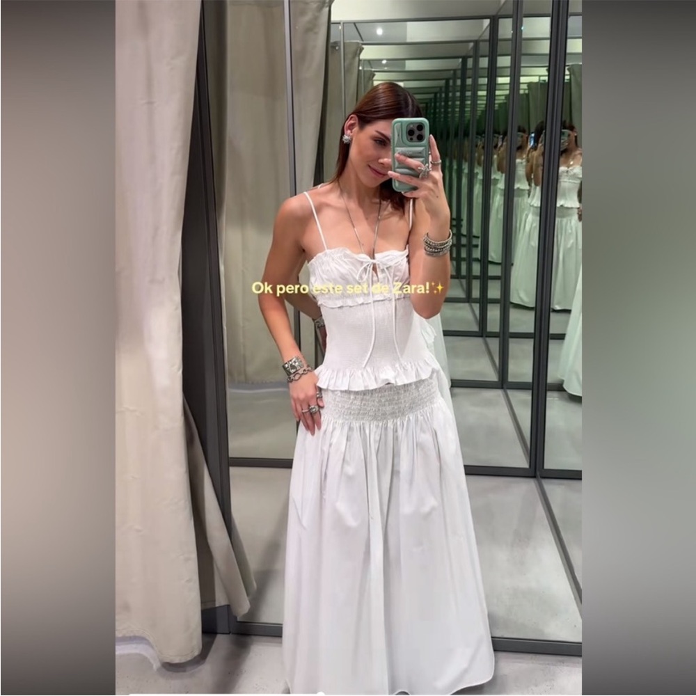 Zara White Maxi Skirt - Picture 4 of 16